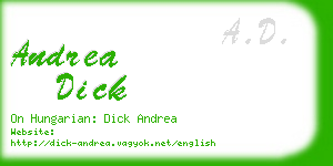 andrea dick business card